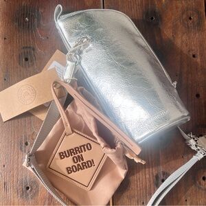 NWT: BÉISxChipotle The Burrito Crossbody in Foil and Burrito on Board Charm set